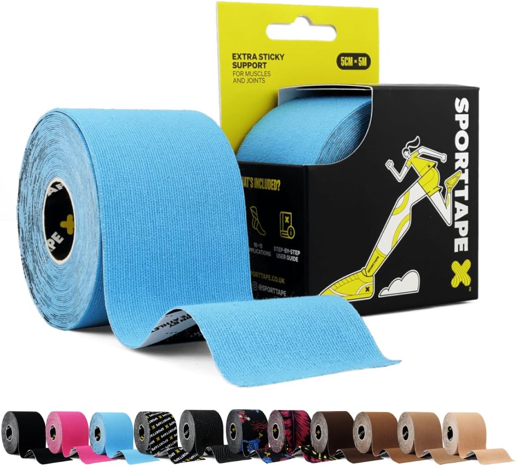 SPORTTAPE Kinesiology Tape, 5cm x 5m, Blue