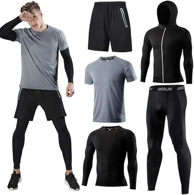 Holure Men's Sports Running Set (Pack of 4 or 5)