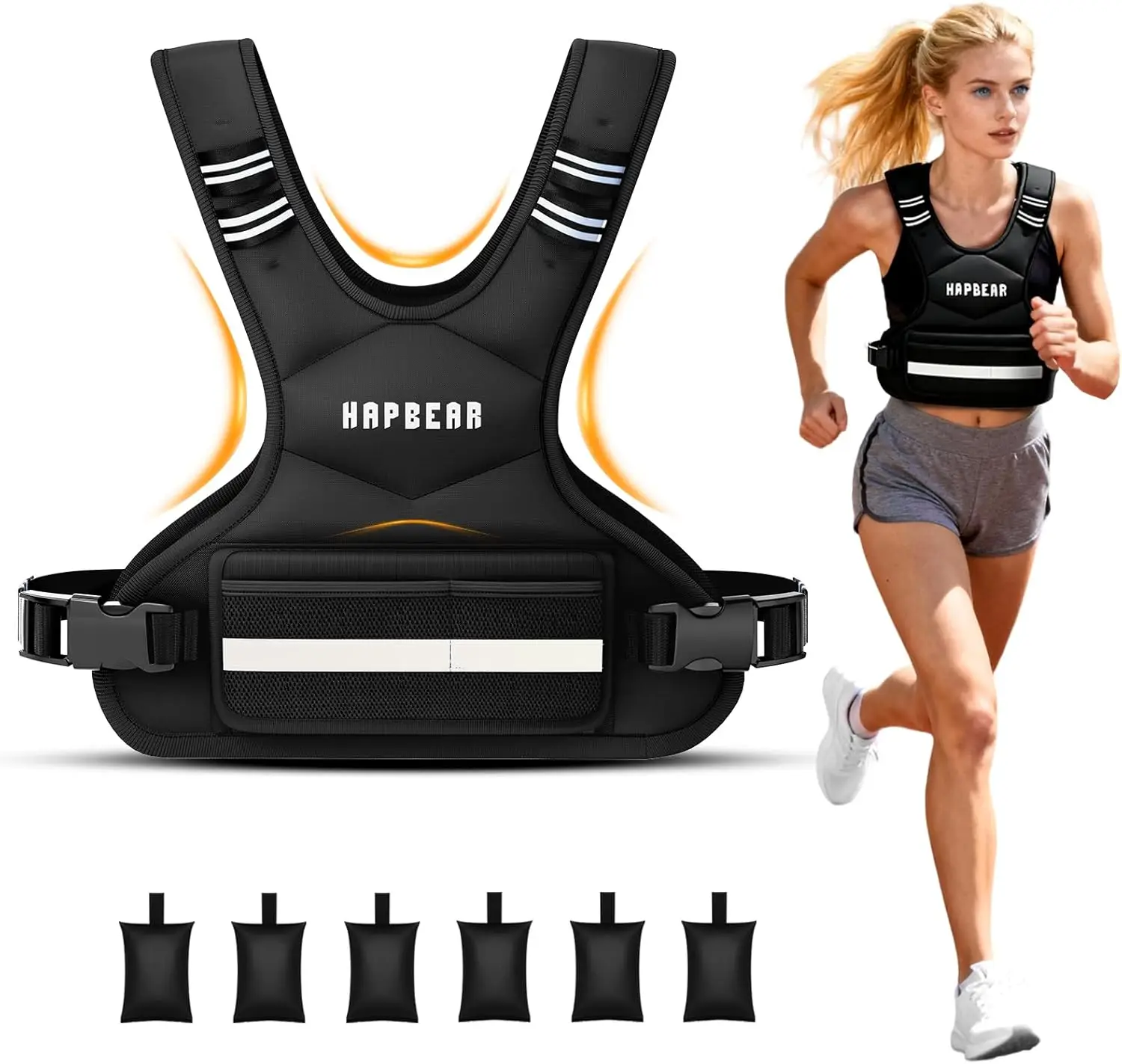 HAPBEAR Adjustable Weighted Vest