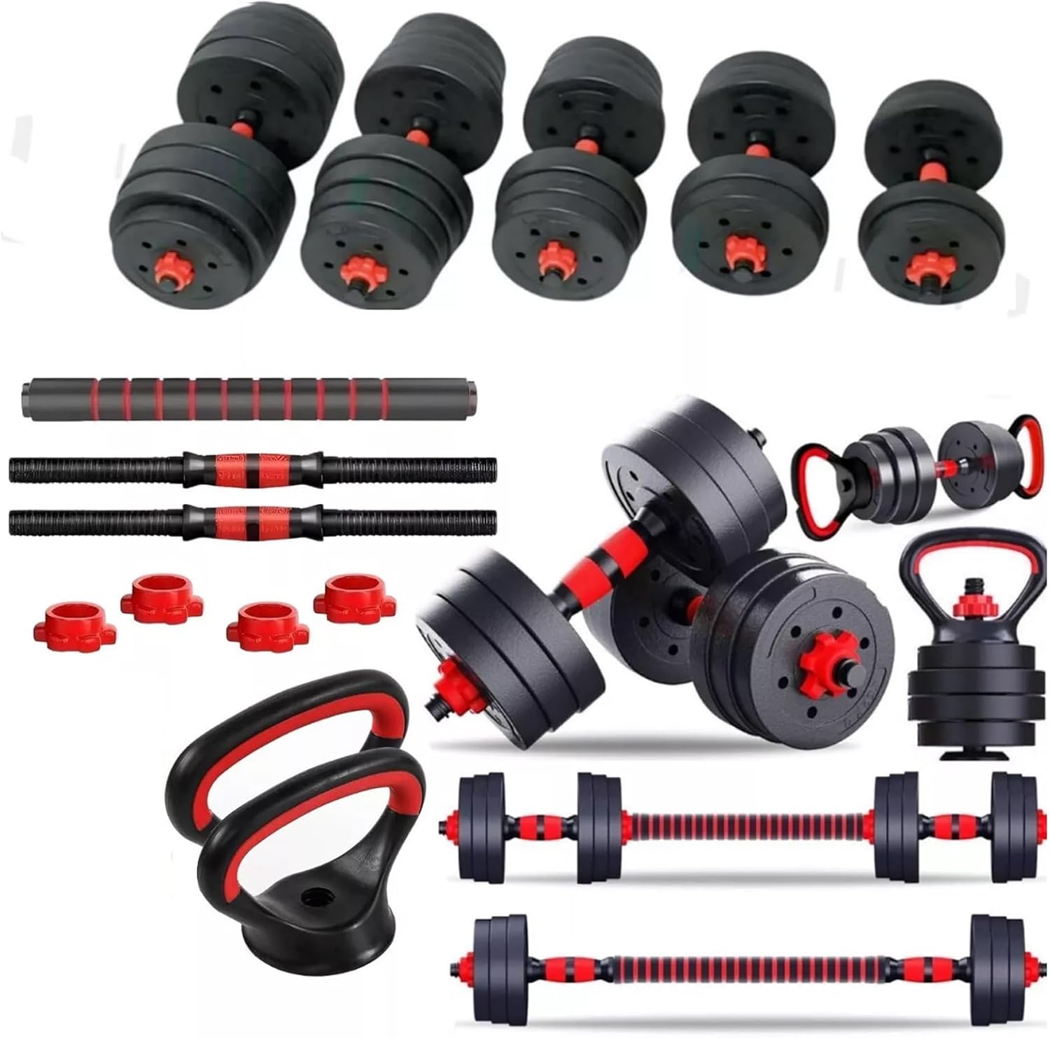 6 in 1 Dumbbell Adjustable Weight Lifting Barbell