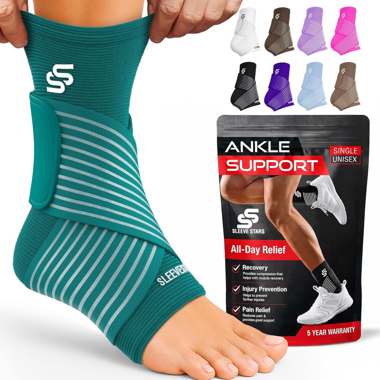 Sleeve Stars Ankle Brace for Women & Men, Ankle Wrap for Sprain