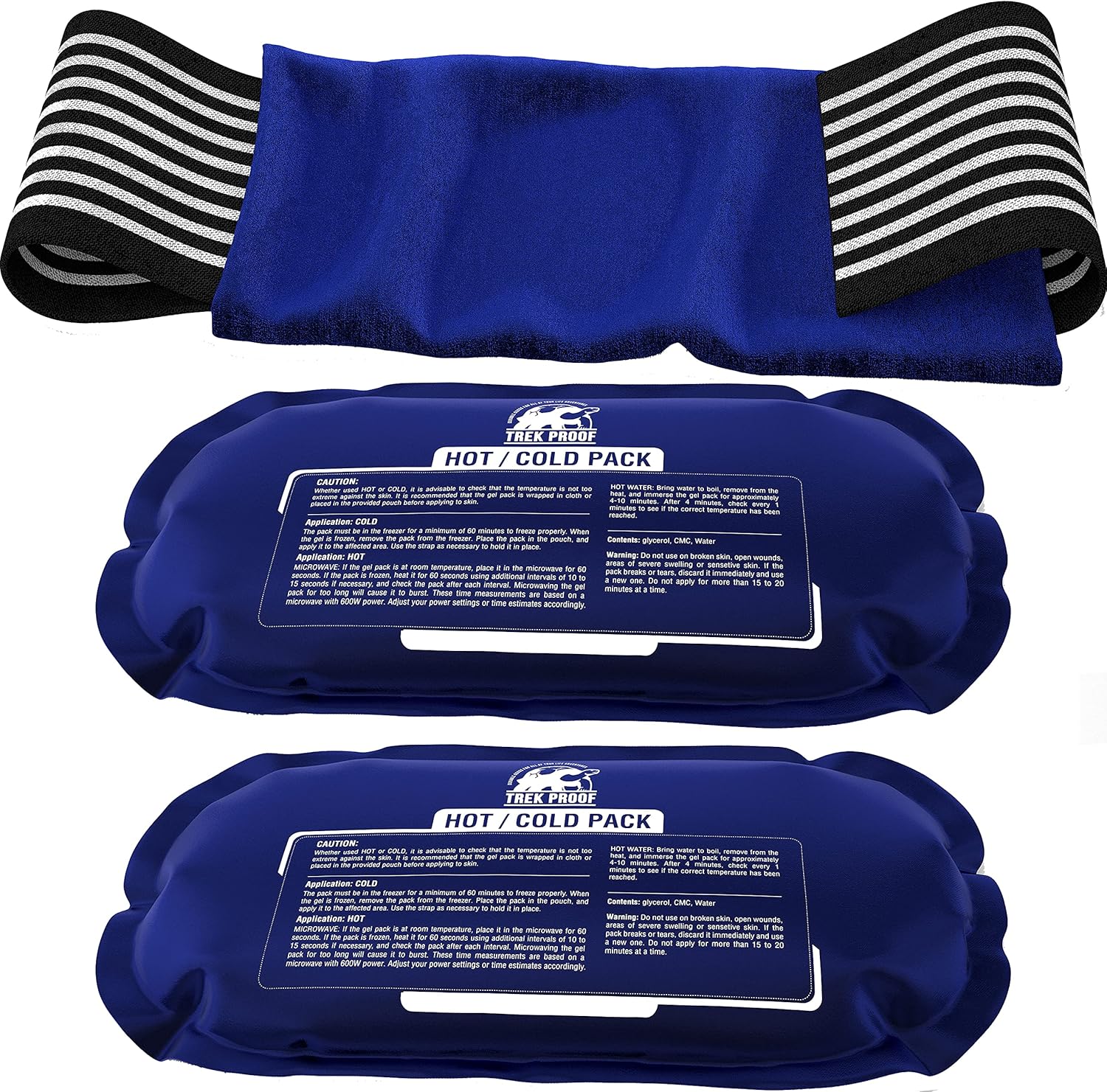 Trekproof Ice Pack (3-Piece Set) Reusable Hot