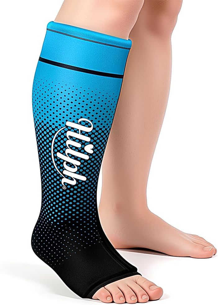 Hilph Extended Leg Ice Wrap for Calf & Ankle, Gel Ice Pack