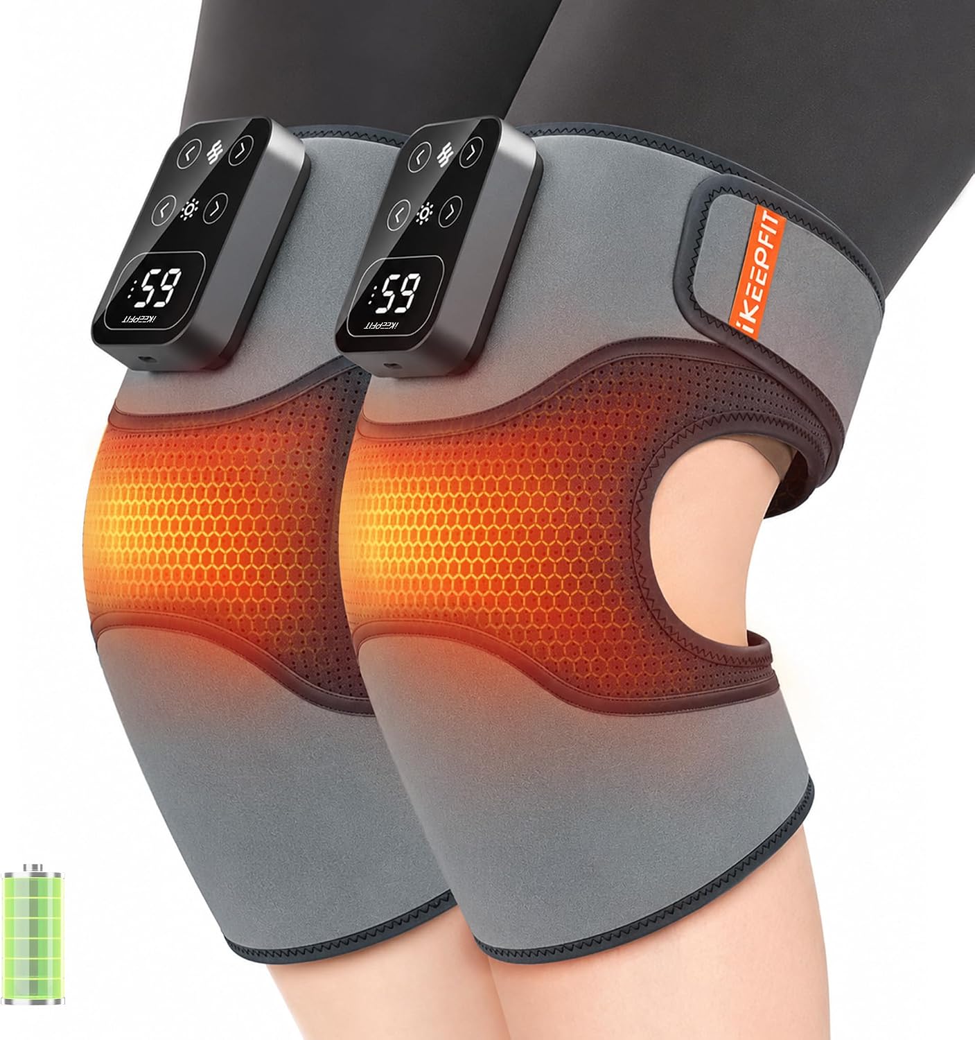 IKEEPFIT Knee Massager Cordless Electric Knee Brace