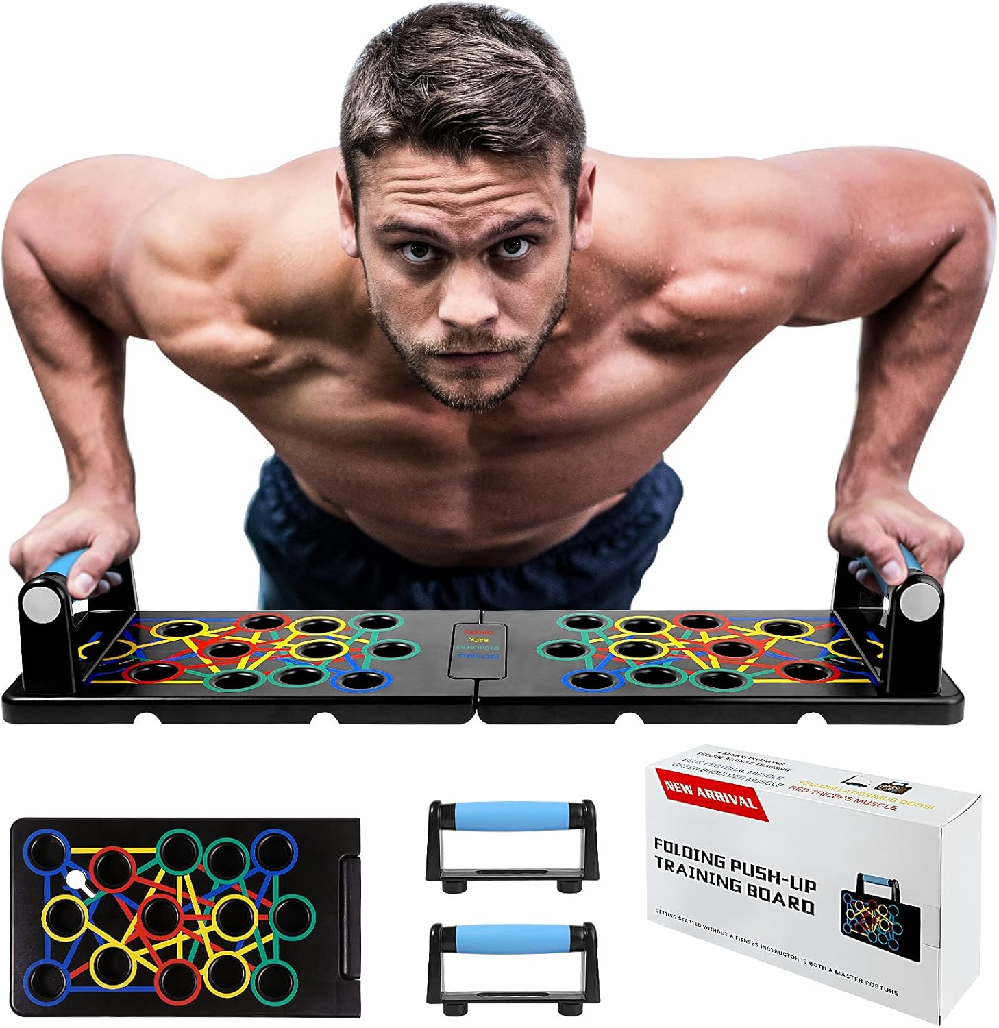 Push Up Board, 24 in 1 Press Up Board Foldable Fitness