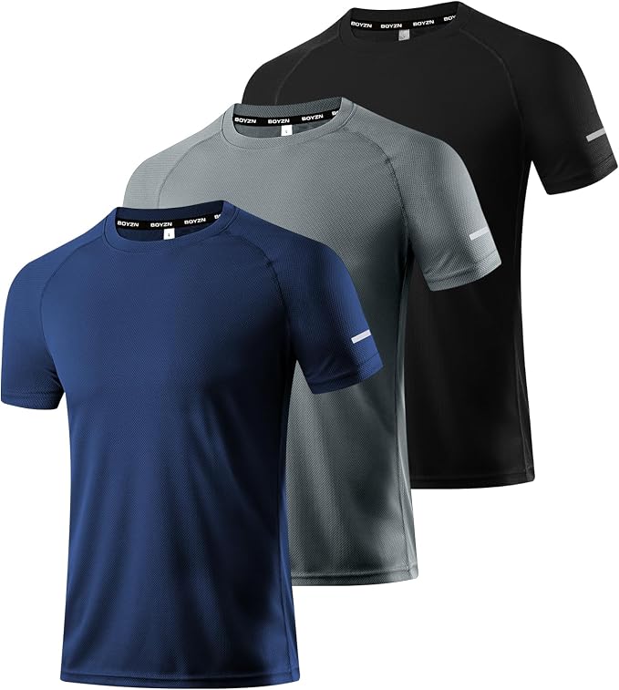 Boyzn 1, 3, 5 or 7 Pack Men's Workout Running Shirts
