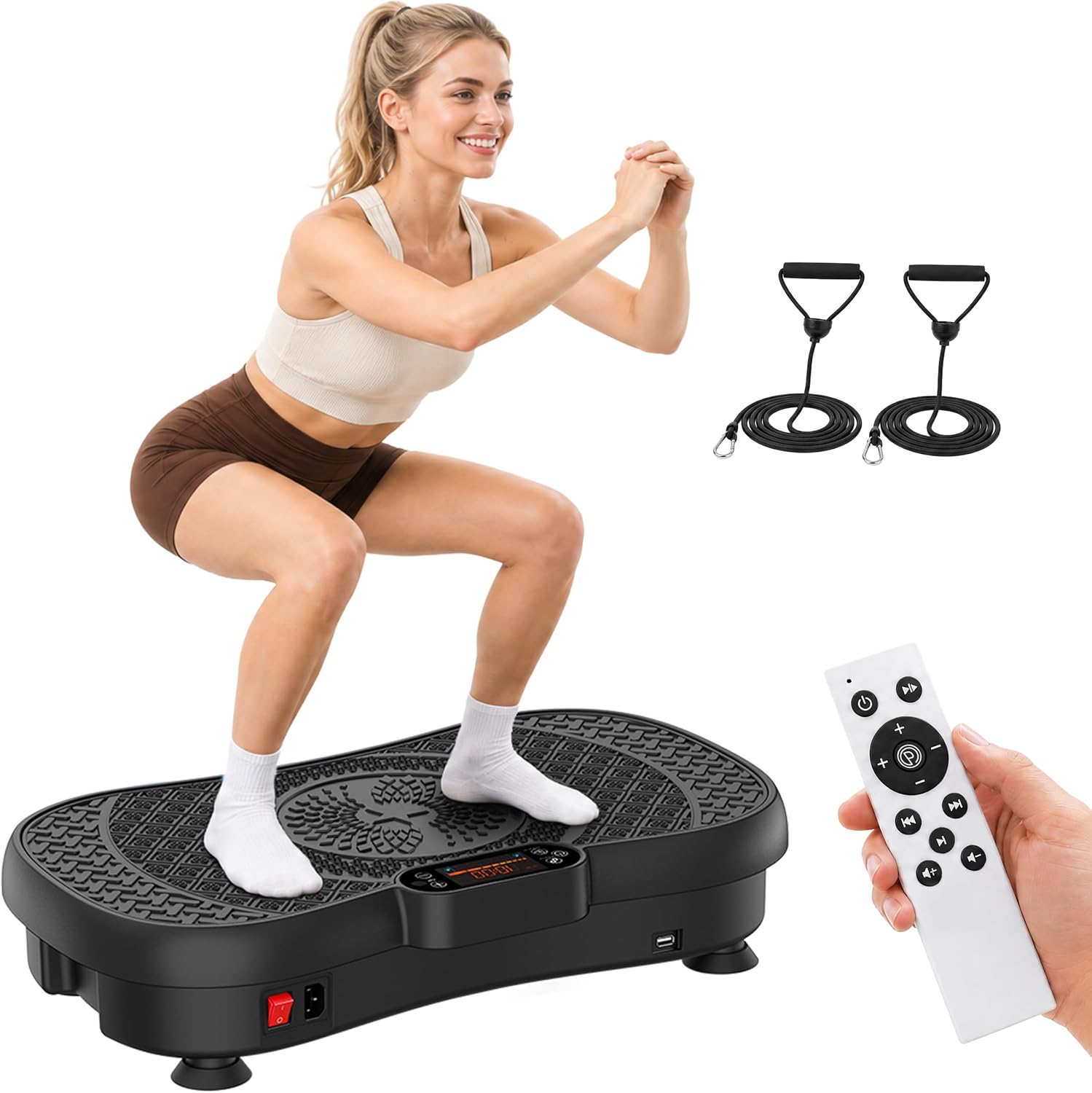 Vibration Plate, 180KG Fitness Vibration Trainer Exercise Machine