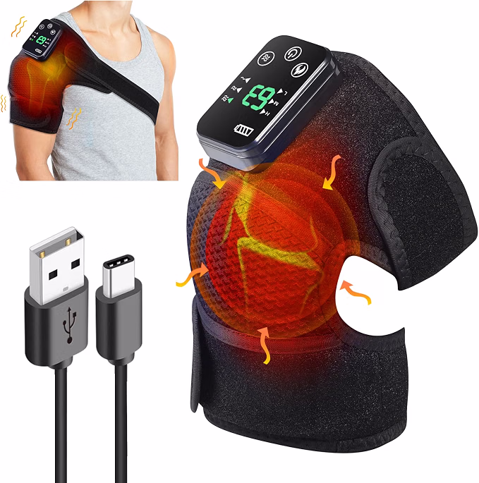 Knee Massager, Cordless Heated Knee Support Wrap