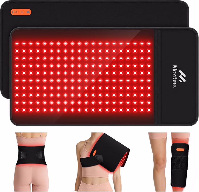 Morfone Cordless Rechargeable Red Light Pad 24" x 12",Built-in Timer